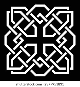 Hand Drawn Square Mandala Art for Creative Floral Rangoli and Decorative Cards Design