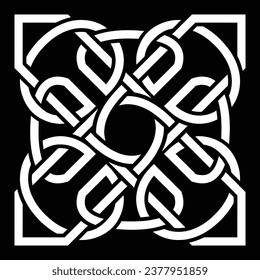 Hand Drawn Square Mandala Art for Creative Floral Rangoli and Decorative Cards Design