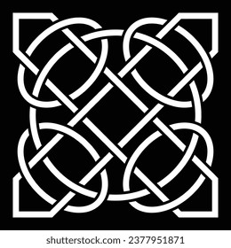Hand Drawn Square Mandala Art for Creative Floral Rangoli and Decorative Cards Design