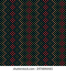 hand drawn squares. folk carpet. vector seamless pattern. pixel decorative art. color repetitive background. geometric fabric swatch. wrapping paper. continuous design template for textile, linen