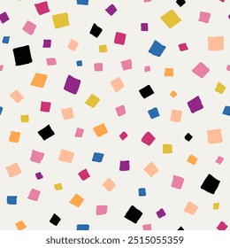 Handgezeichnetes quadratisches Muster. Farbiger geometrischer Hintergrund. Nahtlose Vektorgrafik

Die Bilder werden ohne die Verwendung von künstlicher Intelligenz Software zu jedem Zeitpunkt erstellt. Auf Tablette gezeichnet