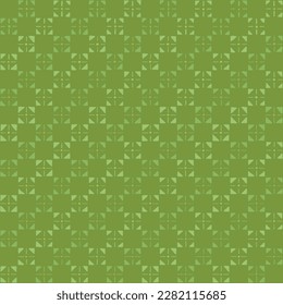 hand drawn squares from stripes, triangles and dots. green repetitive background. vector seamless pattern. geometric fabric swatch. wrapping paper. design template for textile, linen, home decor
