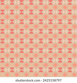 hand drawn squares, triangles, crosses. peach repetitive background. vector seamless pattern. geometric illustration. fabric swatch. wrapping paper. continuous design element for textile, home decor