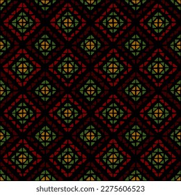 hand drawn squares of triangles. folk decorative art. brown geometric repetitive background. vector seamless pattern. fabric swatch. wrapping paper. continuous design template for home decor, linen