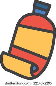 Hand Drawn squeezed Paint tubes illustration isolated on background