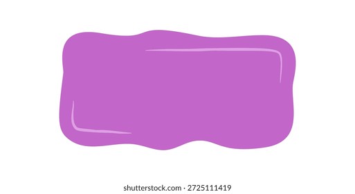 Quadro de rabisco desenhado à mão com forma fluida e caixa de texto de citação de retângulo em negrito. Ícone de doodle moderno para fundo de banner, maneira criativa e simples para mensagem ou elemento de design.