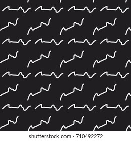 Hand drawn squiggle lines seamless pattern. Abstract decorative texture for print, textile, fabric, wallpaper, card, poster, home decor, packaging, wrapping, or web.