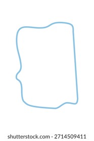 Marco de contorno de garabato dibujado a mano con forma de rectángulo irregular. Caja de texto orgánica con un borde único se adapta a texto creativo o necesidades de fondo, por lo que es perfecto para Plantillas simples y modernas