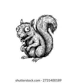 hand drawn squirrel vector illustration