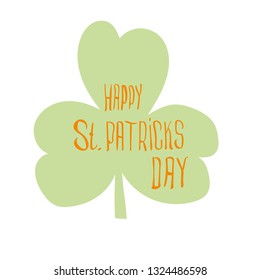 Hand drawn St. Patrick's day greeting card. Irish holiday festival traditional vector illustration. 