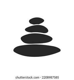 Ilustración del vector de piedra apilada dibujada a mano