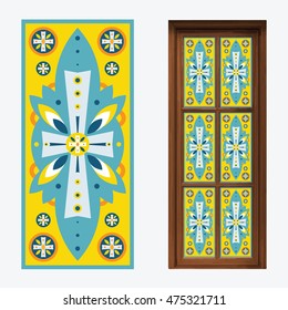 hand drawn stained-glass window