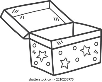 Hand Drawn The star box is opening illustration isolated on background