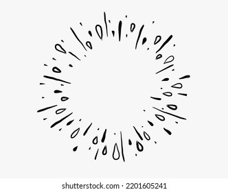 Explosión de estrellas atraída por la mano. Elemento de diseño ilustrado.