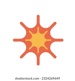 Hand drawn star, clipart vector on white background 