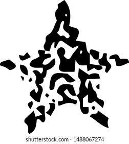 Hand Drawn star doodle icon. Sketch style icons. Decoration element. Isolated on white background. Flat design. Vector illustration.