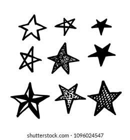 Hand Drawn Star Icon Doodle Stock Vector (Royalty Free) 1096024547 ...