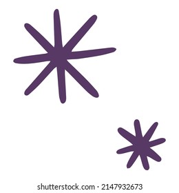 Hand drawn star isolated on white background. Bundle of love, romance and passion symbol for Valentines day. Romantic design element. Colored illustration for your design