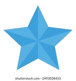 Estrella dibujada a mano aislada sobre fondo blanco.