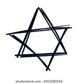 hand drawn Star Scribble Line Vector Star Scribble drawing