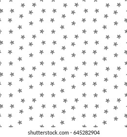 Hand drawn star seamless background