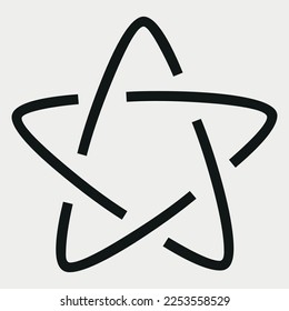Hand drawn star shape outline vector illustration
