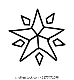 Hand Drawn Star Sign. Vector illustration