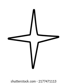 Signo de estrella dibujada a mano. Ilustración del vector
