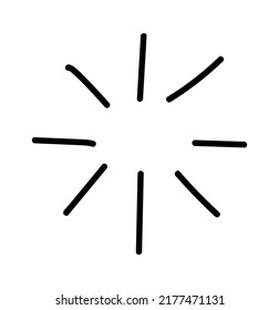 Hand Drawn Star Sign. Vector illustration