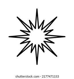 Hand Drawn Star Sign. Vector illustration