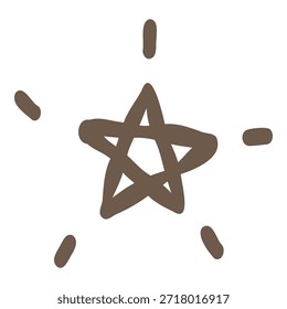 Ilustración de acento de chispa de estrella dibujada a mano