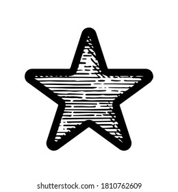 Ilustración vectorial del símbolo de la estrella de mano