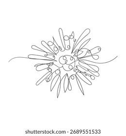 handgezeichnete Starburst-Illustration, Vektor in fortlaufender Linienart