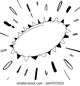 hand drawn of starburst pattern 
