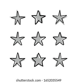 Hand Drawn Stars Doodle Star Collection Stock Vector (Royalty Free ...