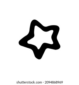 Hand drawn stars. Doodle star vector illustrations.