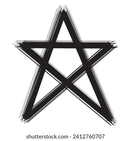 Hand drawn stars with a paint brush