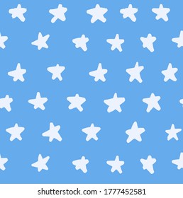estrellas dibujadas a mano sin inconvenientes con un fondo azul
