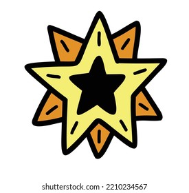 Hand Drawn the stars are shining illustration isolated on background