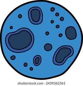 Hand Drawn stars and space in flat style isolated on background