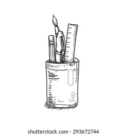 Hand drawn stationery vectors