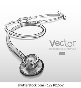 hand drawn stethoscope
