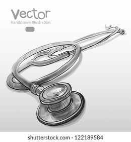hand drawn stethoscope