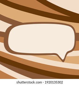 Hand drawn sticker bubble speech logo. Good for tee print, as a sticker, for notebook cover. Illustration in flat style.