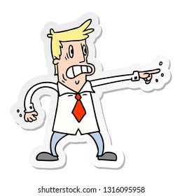 handgezeichneter Cartoon-Doodman mit Sorge
