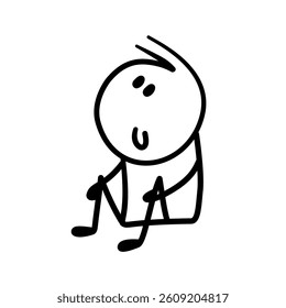 Hand drawn stickman vector illustration	
