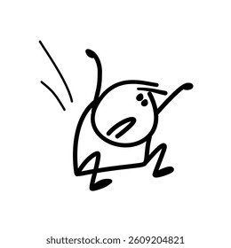 Hand drawn stickman vector illustration	