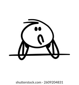 Hand drawn stickman vector illustration	