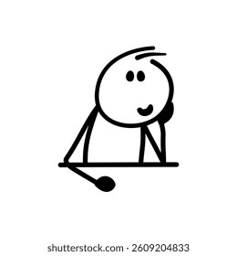 Hand drawn stickman vector illustration	