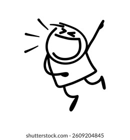 Hand drawn stickman vector illustration	